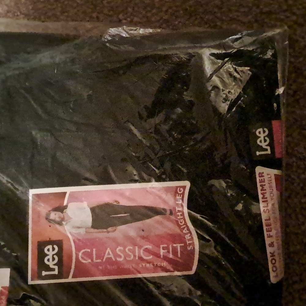NEW SEALED SHINE/ SHINY Black Jeans 14 STRETCH, STRAIGHT LEG
